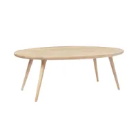 table basse - accent oval chêne laqué mat