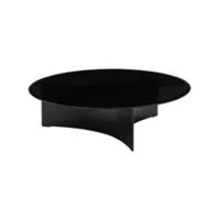 table basse - arc large noir ø 100 x h 28 cm