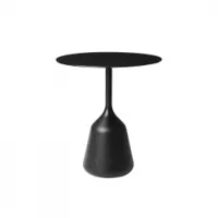 table d'appoint guéridon - coin high ø 45 x h 50 cm stratifié noir/ noir