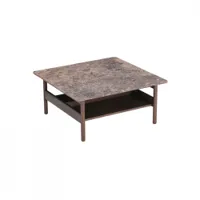 table basse - collect l 78 x p 78 x h 35 cm marbre emperador marron