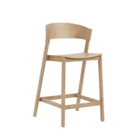 tabouret haut - cover stool chêne l 50 x p 55 x h 96 cm, assise h 65 cm