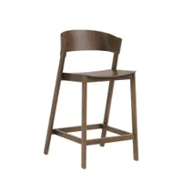 tabouret haut - cover stool brun foncé l 50 x p 55 x h 96 cm, assise h 65 cm