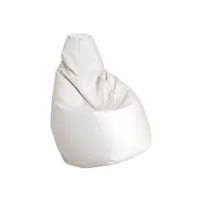 pouf - sacco medium blanc tissu vip