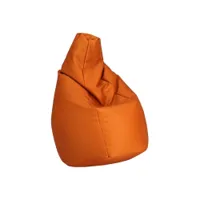 pouf - sacco medium tissu vip orange