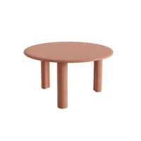 table basse - ghia ø 70 3 pieds rouge terracotta ø 70 x h 37,5 cm
