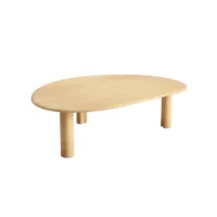 table basse - ghia l 105 3 pieds chêne l 105 x p 74 x h 30 cm