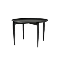 table basse - tray pliante large noir ø 60 x h 39 cm