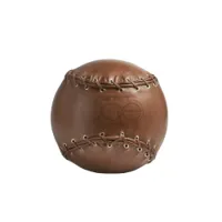 pouf - joe ball cuir marron bal93002