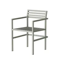chaise et petit fauteuil extérieur - chaise avec accoudoirs 19 outdoors gris