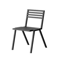 chaise et petit fauteuil extérieur - chaise empilable 19 outdoors noir