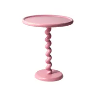 table d'appoint guéridon - twister rose clair