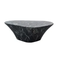 table basse - oval marble look noir