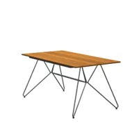 table et table basse extérieur - table sketch 160x89 bambou/ gris