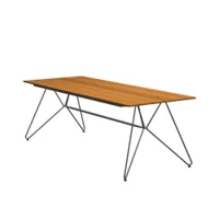 table et table basse extérieur - table sketch 220x89 bambou/ gris