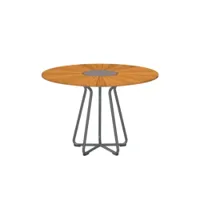 table et table basse extérieur - table circle ø 110 bambou/ gris