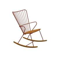 fauteuil extérieur - rocking chair paon paprika