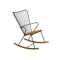 fauteuil extérieur - rocking chair paon noir