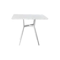 table et table basse extérieur - table branch 80x80 granit/blanc