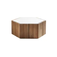 table et table basse extérieur - table basse hexagon lin