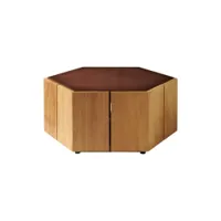 table et table basse extérieur - table basse hexagon burgundy