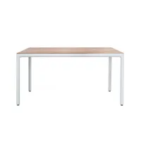 table et table basse extérieur - table illum l 152 teck/blanc