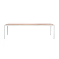 table et table basse extérieur - table illum l 267 teck/blanc