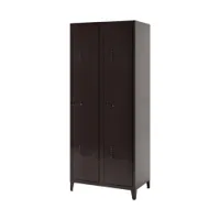 meuble de rangement - penderie vestiaire b2 brun noir