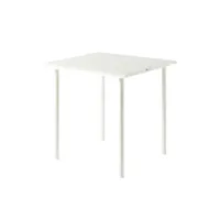 table et table basse extérieur - table patio 75x75 blanc pur