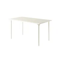 table et table basse extérieur - table patio 140x80 blanc pur