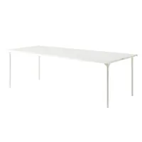 table et table basse extérieur - table patio 240x100 blanc pur