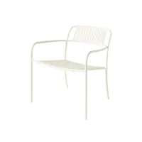 fauteuil extérieur - fauteuil patio lames  blanc perlé