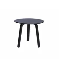 table d'appoint guéridon - bella coffee table chêne teinté diam 45cm x h 39cm noir