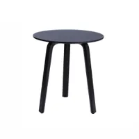 table d'appoint guéridon - bella coffee table chêne teinté diam 45cm x h 49cm noir