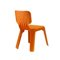 siège - alma chaise enfant polypropylène renforcé, avec fibre de verre l 39cm x p 40cm x h 58cm,  assise h 32cm jaune