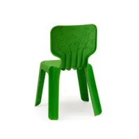 siège - alma chaise enfant polypropylène renforcé, avec fibre de verre l 39cm x p 40cm x h 58cm,  assise h 32cm vert