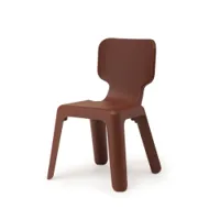 siège - alma chaise enfant polypropylène renforcé, avec fibre de verre l 39cm x p 40cm x h 58cm,  assise h 32cm marron