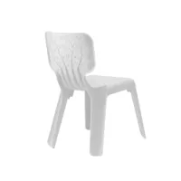siège - alma chaise enfant blanc polypropylène renforcé, avec fibre de verre l 39cm x p 40cm x h 58cm,  assise h 32cm