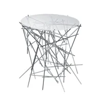 table d'appoint guéridon - blow up chrome