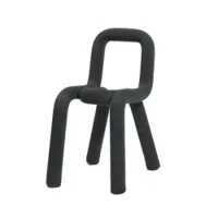 chaise - bold gris foncé structure métal, mousse recouverte de textile l 39cm x p 53cm x h 77,5cm,  assise h 46,5cm