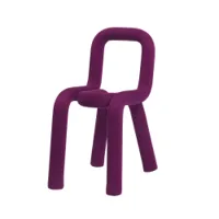 chaise - bold structure métal, mousse recouverte de textile violet l 39cm x p 53cm x h 77,5cm,  assise h 46,5cm