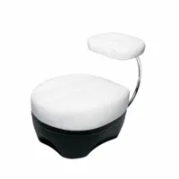 fauteuil - primate siège-agenouilloir blanc revêtement ecofire, embase polystyrène noir, polyuréthane l 50cm x p 80cm x h 47cm