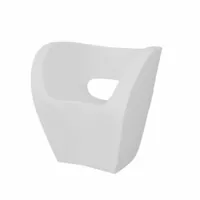 fauteuil - little albert blanc polyéthylène teinté l 74cm x p 62cm x h 70cm ,  assise h 43cm