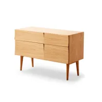 meuble de rangement - reflect bahut small chêne massif et contreplaqué l 105cm x p 40cm x h 69,4cm chêne