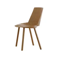 chaise - houdini chêne contrecollé laqué chêne l 50cm x p 57,5cm x h 80cm,  assise h 46cm