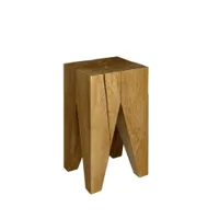 tabouret - st04 backenzahn stool bois huilé l 27cm x p 27cm x h 47cm chêne
