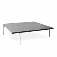 table basse - pk 61a granit l 120cm x p 120cm x h 32cm plateau granit, piètement acier inoxydable satiné