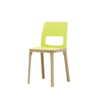 siège - chaise enfant st6n-2 junior cadre hêtre naturel, dossier contreplaqué laqué l 28cm x p 30cm x h 58cm,  assise h 34cm vert lime