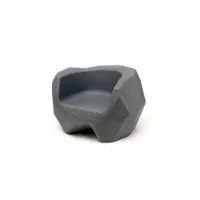 siège - piedras poltroncina fauteuil enfant l 73cm x p 60cm x h 47cm,  assise h 25cm gris anthracite polyéthylène