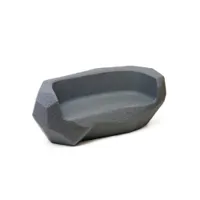 siège - piedras divanetto canapé enfant l 117,5cm x p 60cm x h 47cm,  assise h 25cm gris anthracite polyéthylène