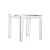 table basse - jolly l 40cm x p 40cm x h 40cm polycarbonate cristal